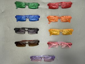 Anteojos Lentes Acrílicos Cuadrados *40U