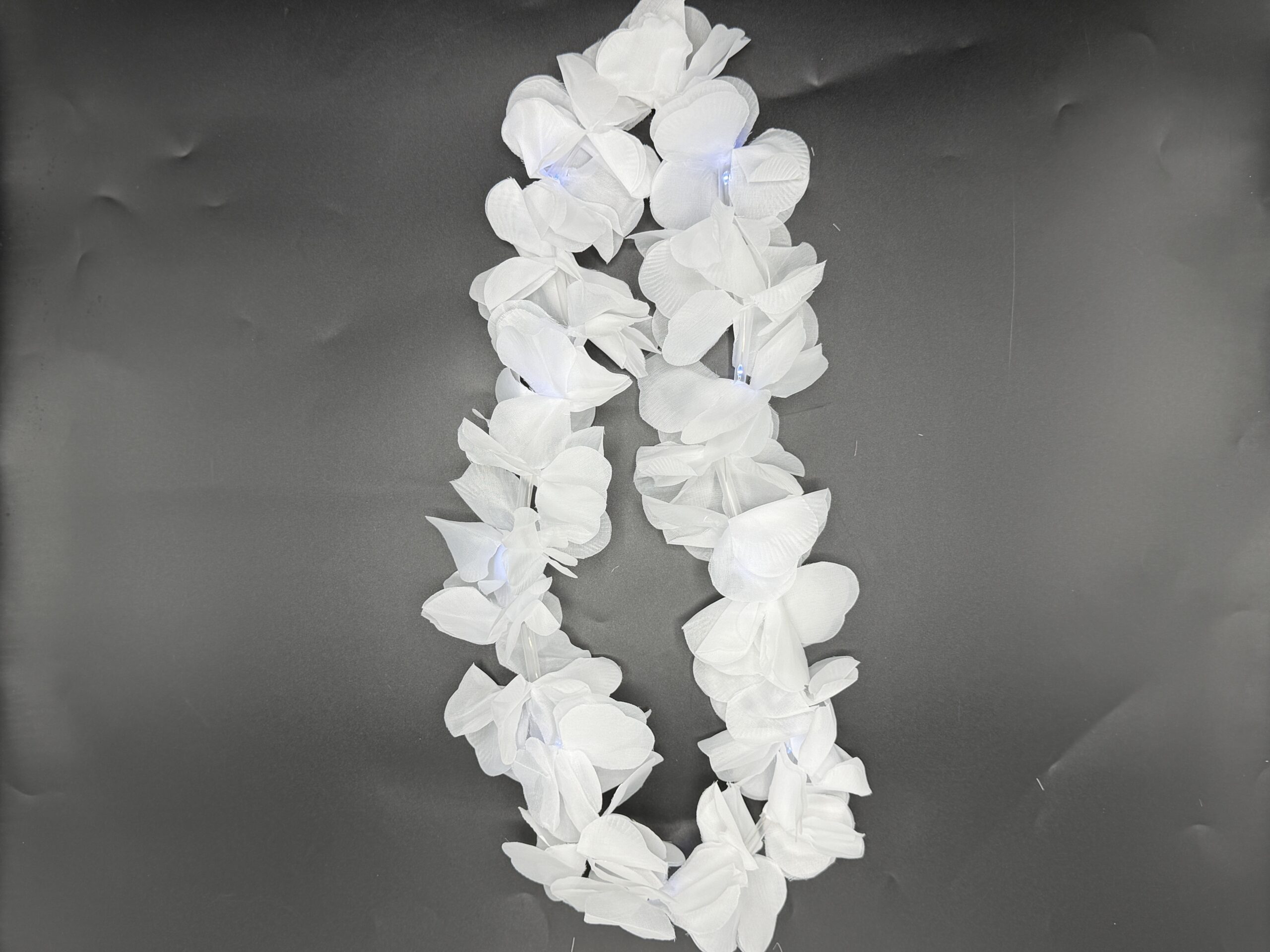 Collar Hawaiana Led Tela Blanco*12U - Image 2