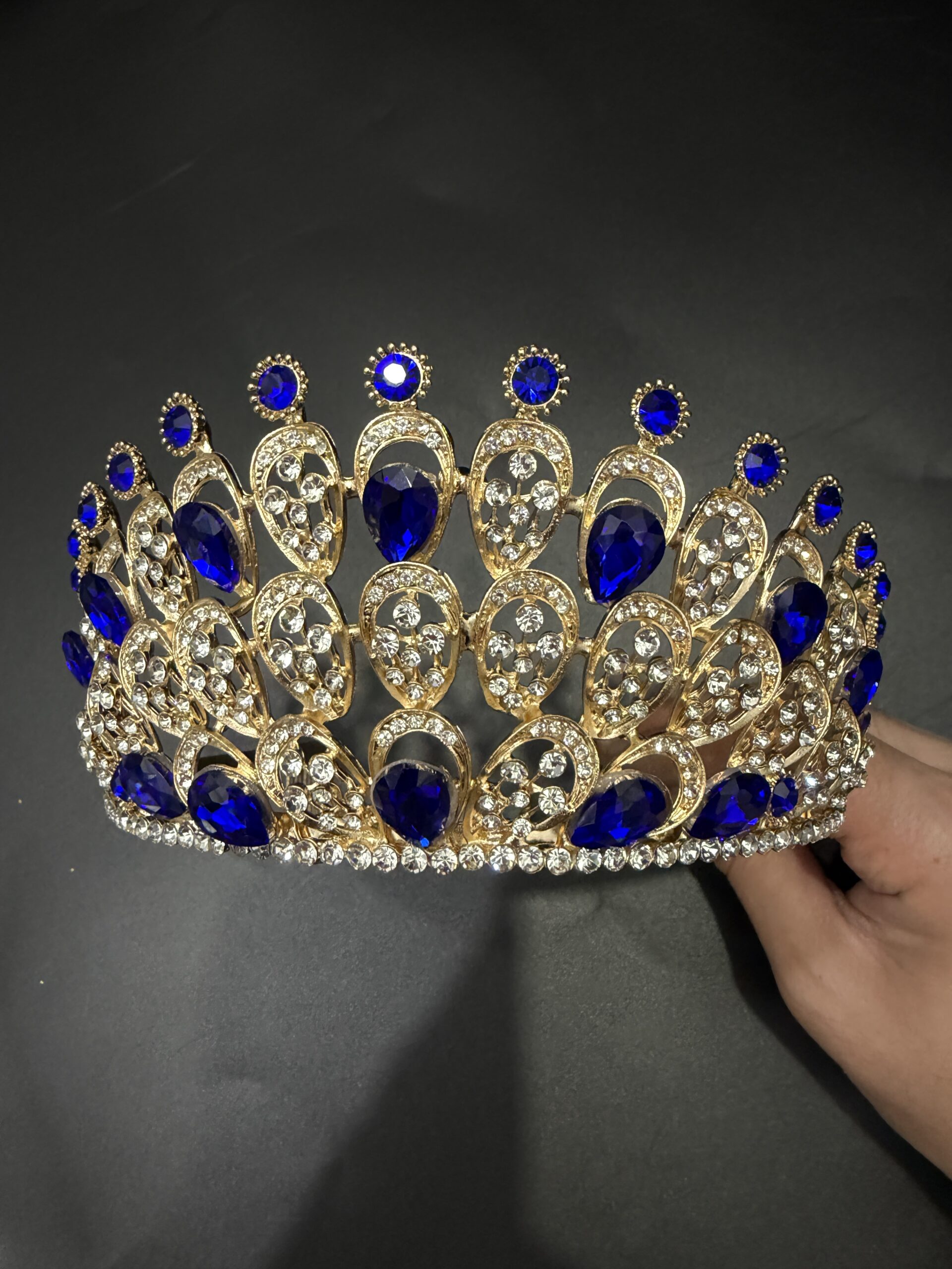 17,5*8,5cm Corona Diadema Tiara De Metal Strass Varios Y Peineta*12U - Image 9