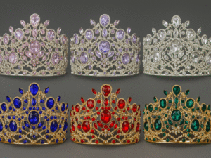 17,5*8,5cm Corona Diadema Tiara De Metal Strass Varios Y Peineta*12U