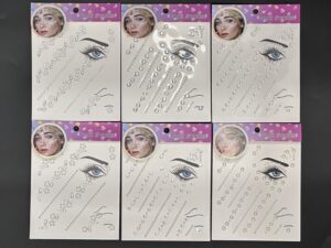 Sticker 12*16cm Para Cara Strass Gema *12U