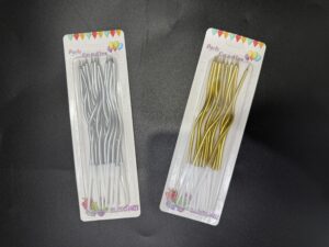 Vela 15,5 cm Ondulada X12 Torta *60 Blisteres