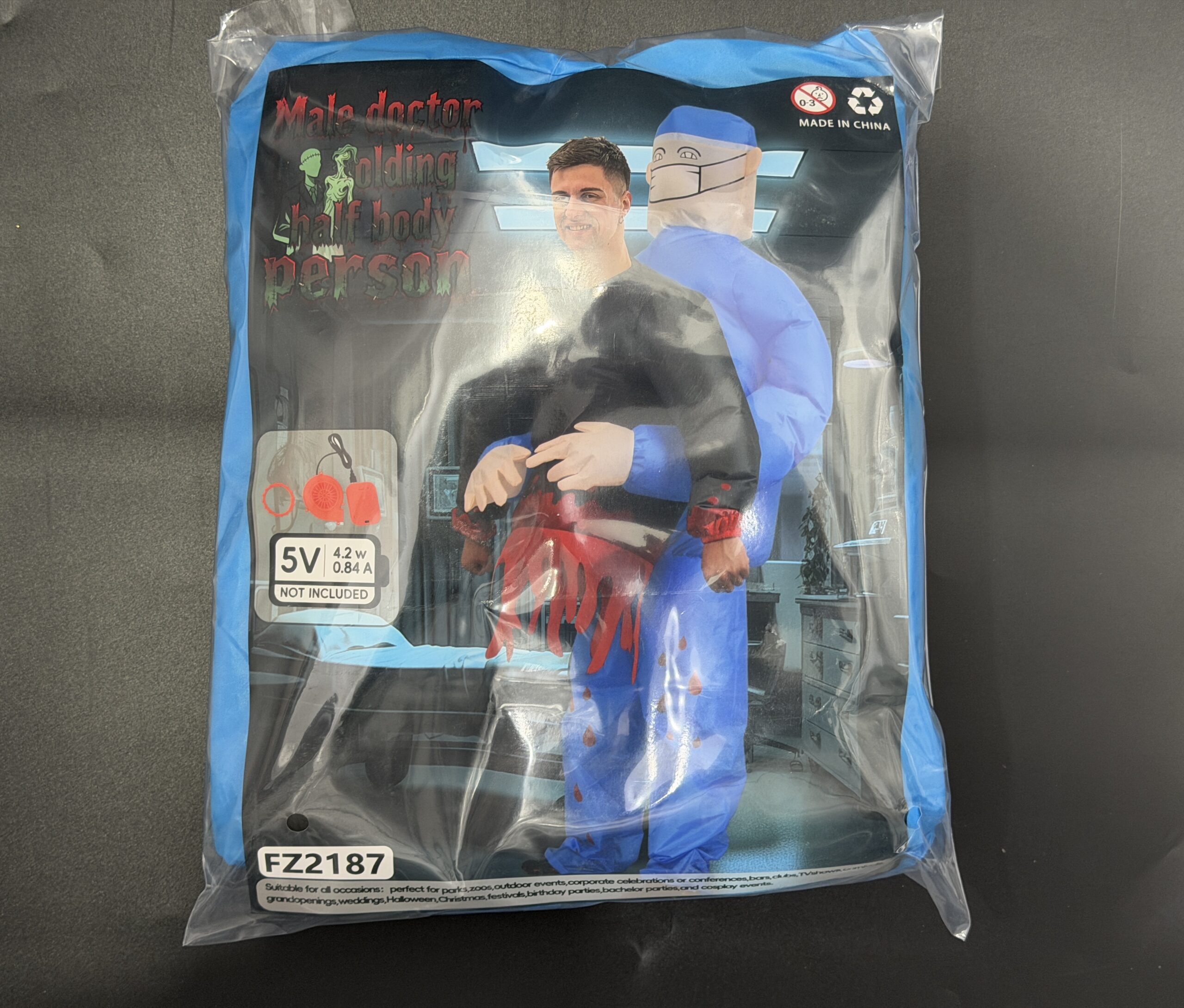 Disfraz Inflable De Doctor Aterrado Adultos - Imagen 2