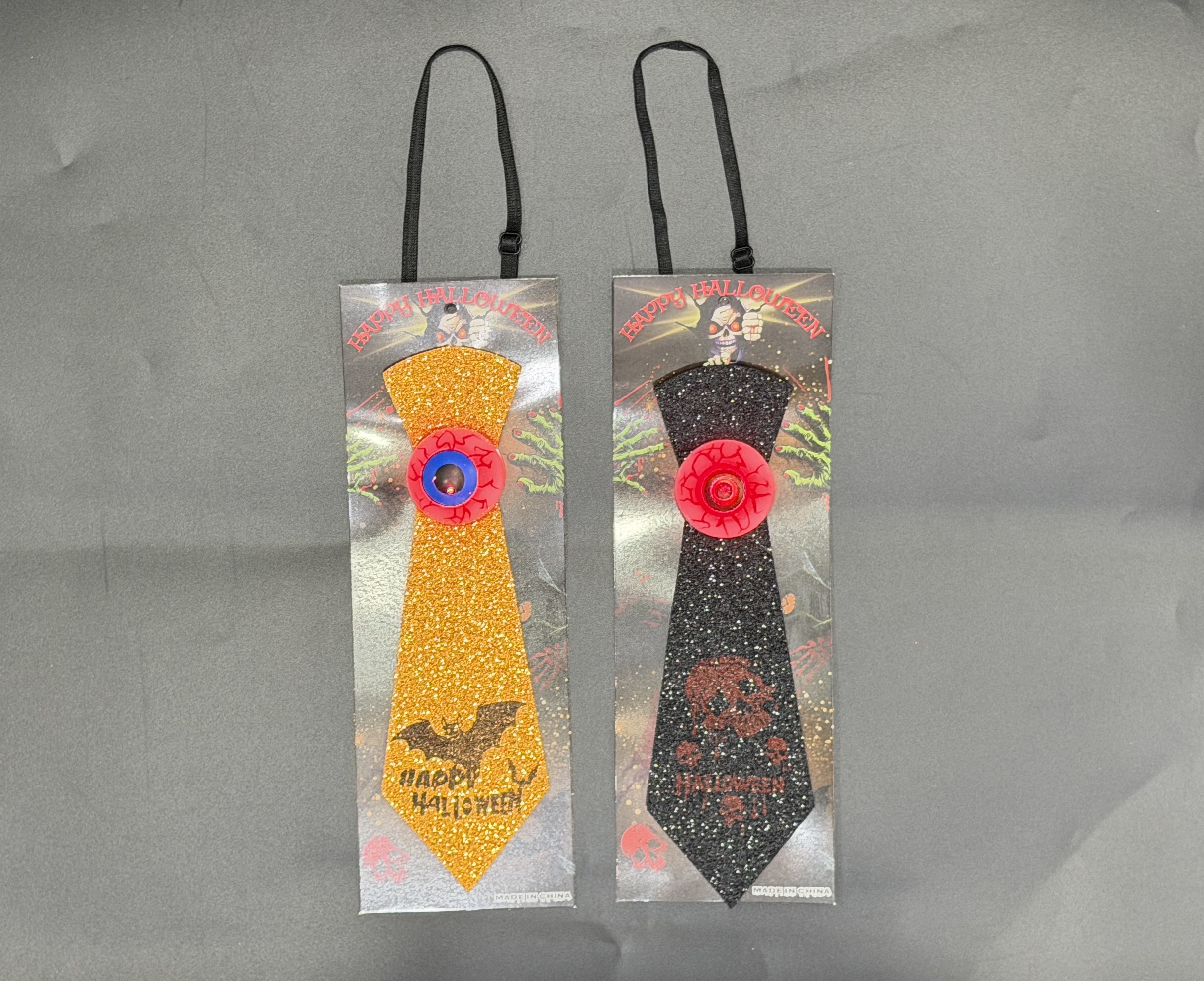 Corbata Glitter Con Ojo Led X12U