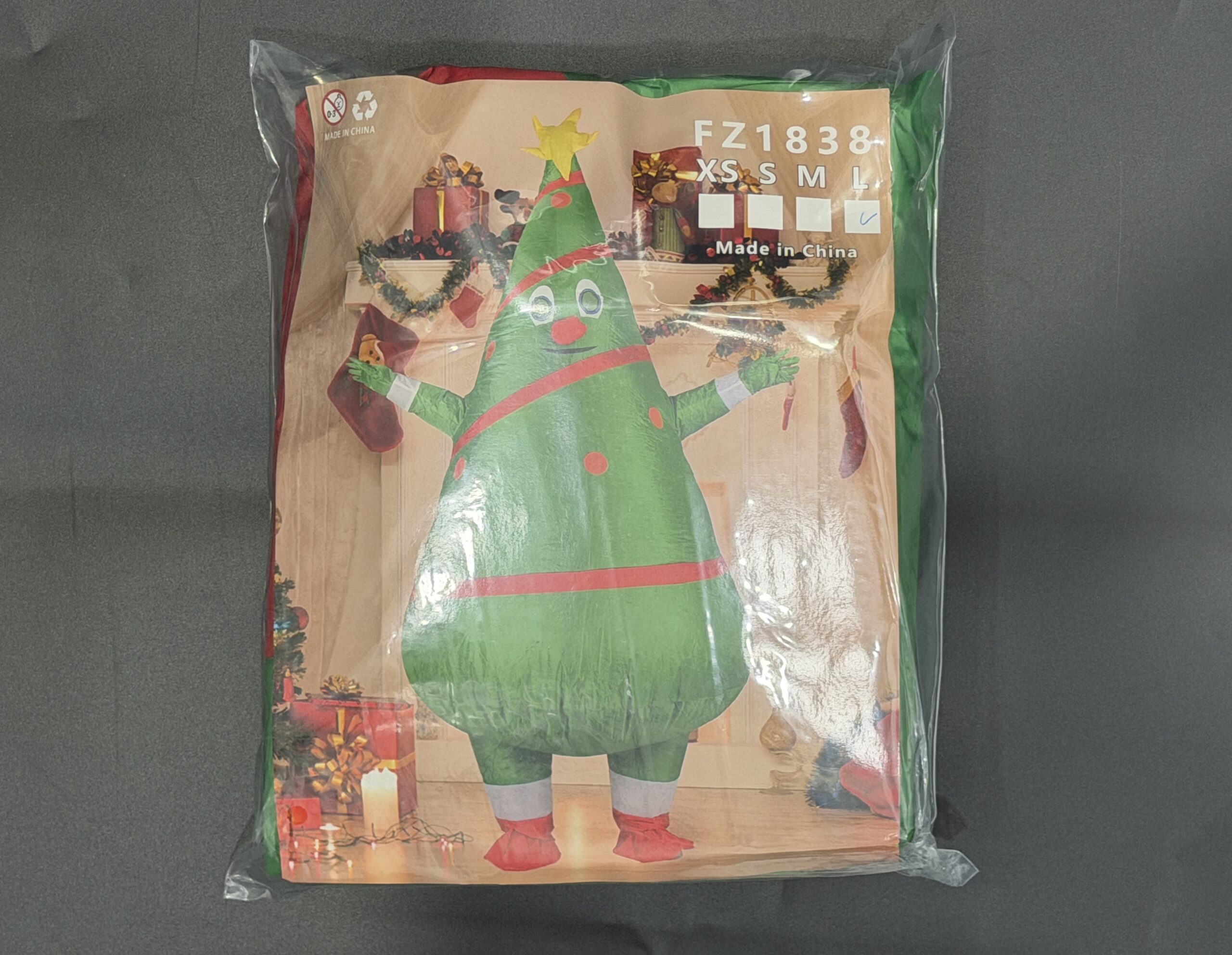 Disfraz Inflable De Árbol De Navidad Adultos - Imagen 2