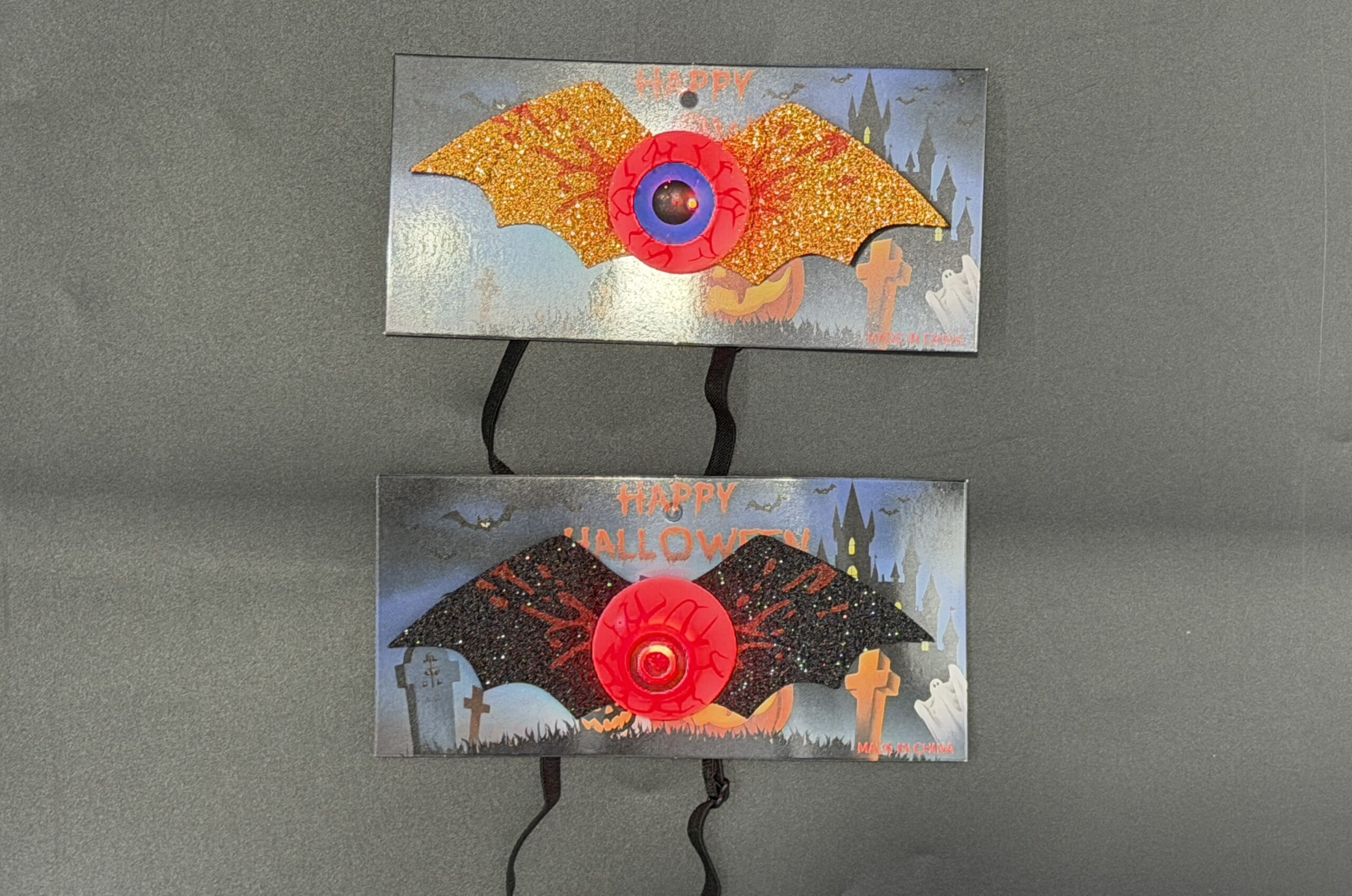 Moños Glitter Con Ojo Led *12U