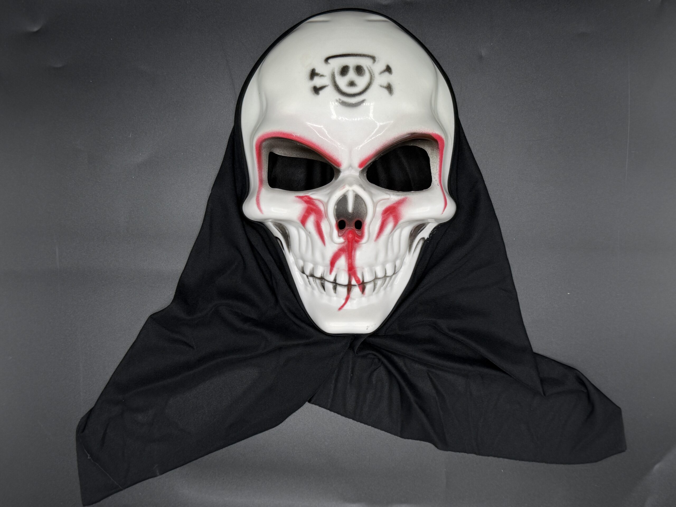 Máscara Rigida Calavera Con Capucha *12U