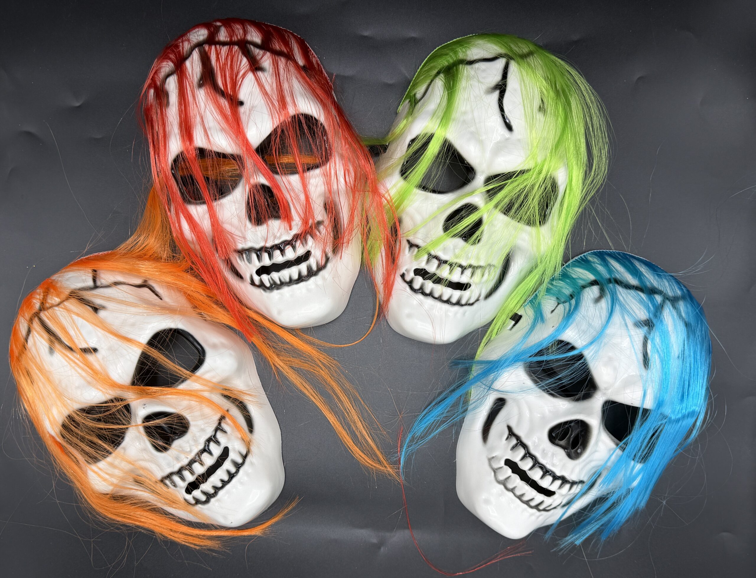 Máscara Rigida Calavera Con Pelo *12U