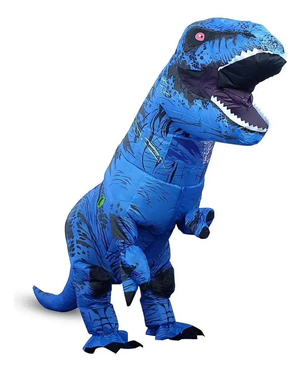 Disfraz InflableDe Dinosaurio Trex Azul Adultos